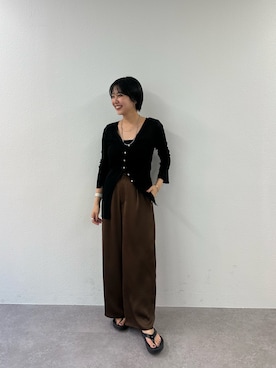 「アイテム（カーディガン/ボレロ）」を使った、TSURUGASAKI_163cmさん（レディース・163cm）の夏コーディネート