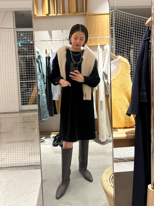 SHENERY （シーナリー） カウレザーロングブーツ ブラック　38 SHENERY （シーナリー） カウレザーロングブーツ ブラック38