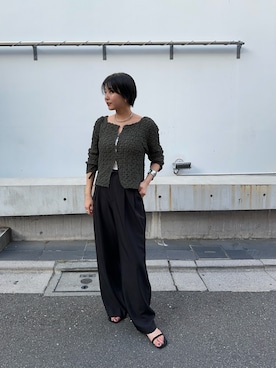 「キレイめコーデ」｜「アイテム（サンダル）」を使った、TSURUGASAKI_163cmさん（レディース・163cm）の夏コーディネート