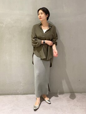 「SHENERY（シーナリー）のシアーBIGブラウス（シャツ/ブラウス）」を使った、TSURUGASAKI_163cmさん（レディース・163cm）の夏コーディネート