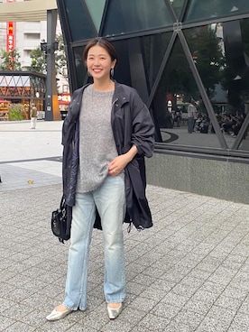「SHENERY（シーナリー）のアイテム（モッズコート）」を使った、TSURUGASAKI_163cmさん（レディース・163cm）の秋コーディネート