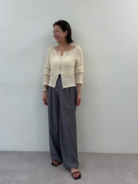 「シャーリング」｜TSURUGASAKI_163cmさん（レディース・163cm）の夏コーディネート