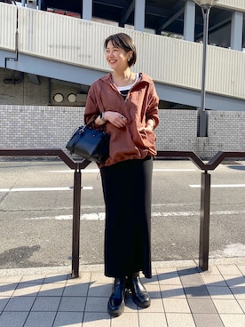 「SHENERY（シーナリー）のアイテム（ブルゾン）」を使った、TSURUGASAKI_163cmさん（レディース・163cm）の冬コーディネート