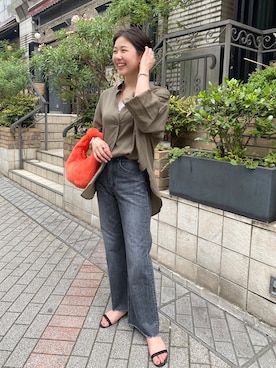 「SHENERY（シーナリー）のシアーBIGブラウス（シャツ/ブラウス）」を使った、TSURUGASAKI_163cmさん（レディース・163cm）の夏コーディネート