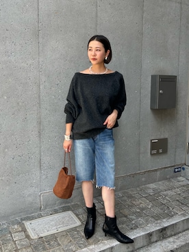 「SHENERY」｜「アイテム（ブーツ）」を使った、TSURUGASAKI_163cmさん（レディース・163cm）の秋コーディネート