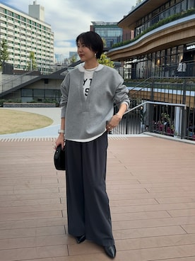 「アイテム（トートバッグ）」を使った、TSURUGASAKI_163cmさん（レディース・163cm）の秋コーディネート