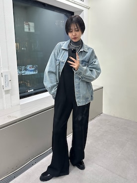 「アイテム（オールインワン・サロペット）」を使った、TSURUGASAKI_163cmさん（レディース・163cm）の冬コーディネート