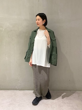 「SHENERY」｜「アイテム（その他アウター）」を使った、TSURUGASAKI_163cmさん（レディース・163cm）の冬コーディネート
