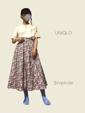 「クルーネックTシャツ」｜sume 再投稿中さん（レディース・161cm）の秋コーディネート