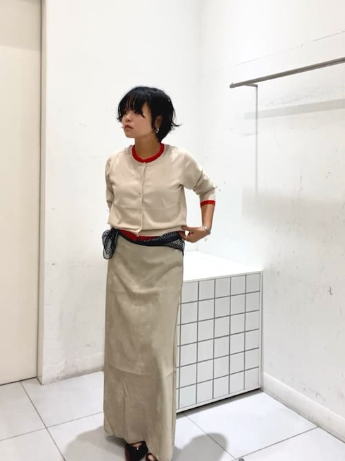 レイヤードバイカラーニットカーディガン（ニット/セーター