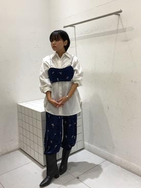 杏莉さん（骨格ストレート・レディース・147cm）の秋コーディネート