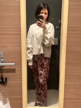 「vis-`a-vis（ビサビ）のアイテム（パンツ）」を使った、せりさん（レディース・155cm）の秋コーディネート