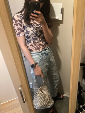 「Ameri（アメリ）のアイテム（サンダル）」を使った、せりさん（レディース・155cm）の夏コーディネート