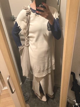 「fuwaraku（フワラク）のアイテム」を使った、せりさん（レディース・155cm）の秋コーディネート