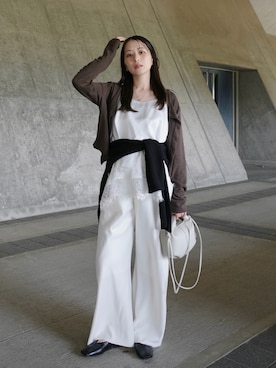 「Bonjour Sagan（ボンジュールサガン）のアイテム」を使った、nanacoさん（レディース・156cm）の春コーディネート