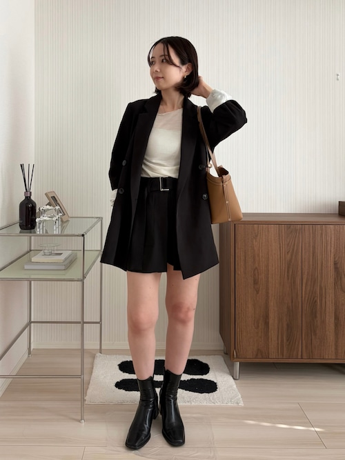 「CAPRICIEUX LE'MAGE(カプリシューレマージュ)のソフトシアーTシャツ(Tシャツ/カットソー)」を使った、nanacoさん(レディース・156cm)の秋コーディネート