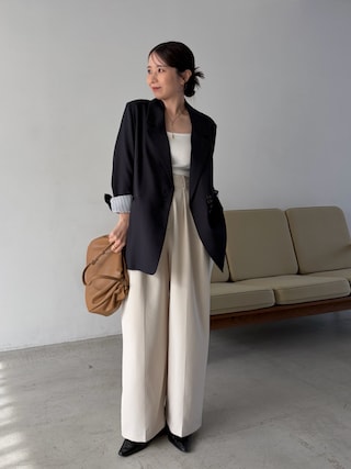 「CAPRICIEUX LE'MAGE（カプリシューレマージュ）の【S・Mサイズ展開あり】1ストラップカップ付キャミ（キャミソール）」を使った、nanacoさん（レディース・156cm）の春コーディネート