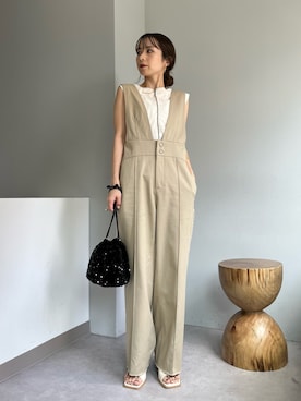 「CAPRICIEUX LE'MAGE（カプリシューレマージュ）のアイテム（サロペット/オーバーオール）」を使った、shioさん（レディース・156cm）の春コーディネート