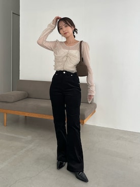 「シアートップス」｜shioさん（レディース・156cm）の秋コーディネート