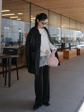 「select MOCA（セレクトモカ）のアイテム」を使った、nanacoさん（レディース・156cm）の春コーディネート