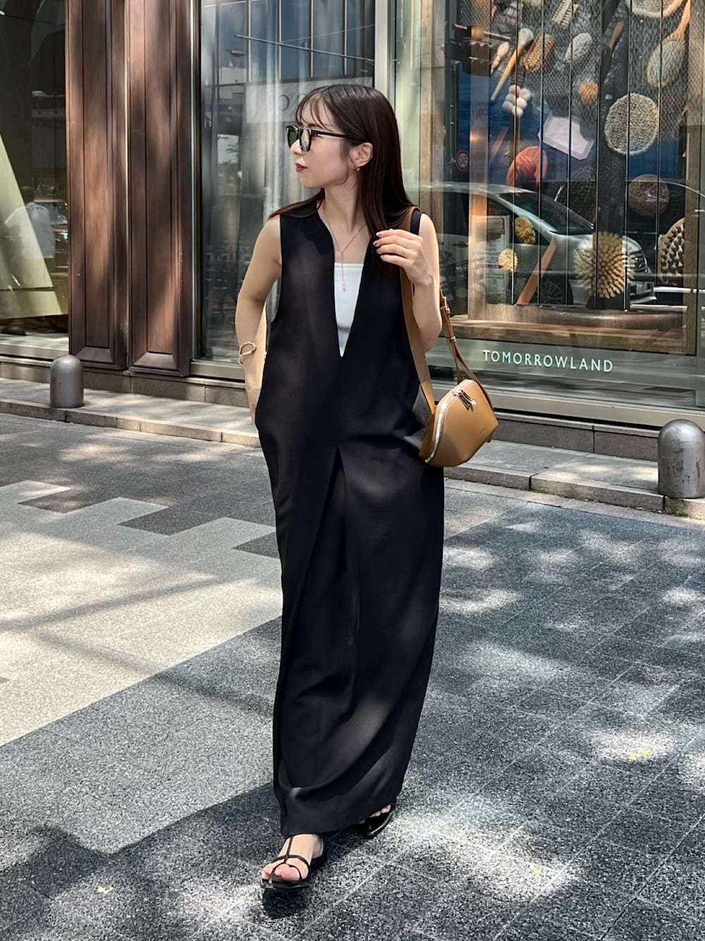 riri　CAPRICIEUX LE'MAGE スリットネックワンピース CAPRICIEUX LE'MAGE（カプリシューレマージュ）の「【低身長・高