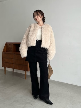 「アイテム（スカート）」を使った、nanacoさん（レディース・156cm）の秋コーディネート