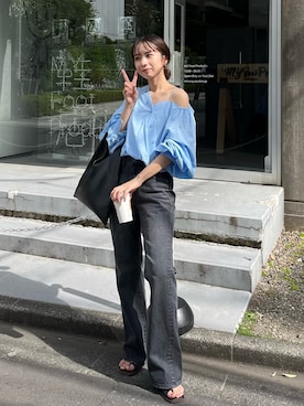 「アシメ」｜「アイテム（その他）」を使った、shioさん（レディース・156cm）の春コーディネート