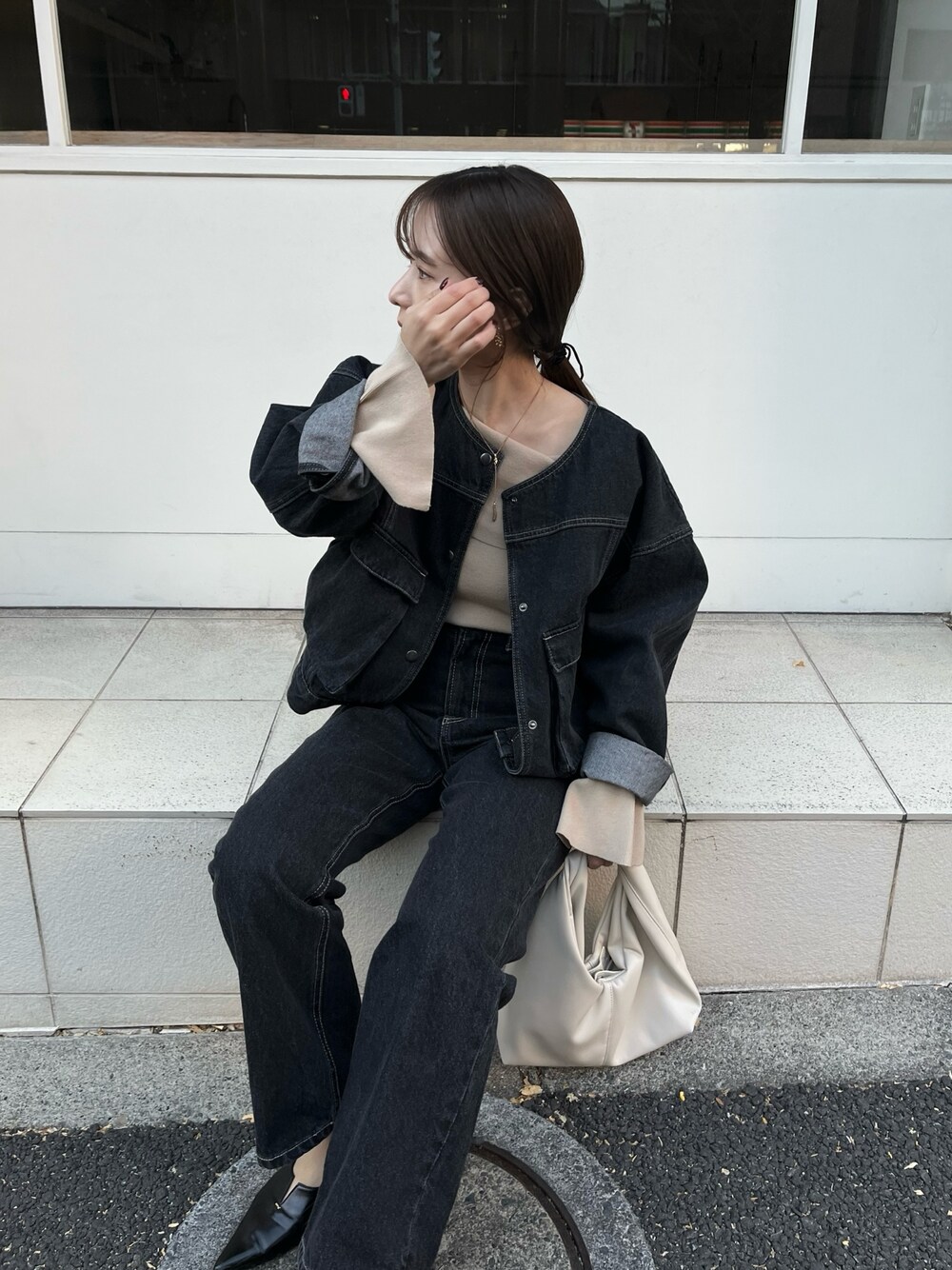 nanaco｜CAPRICIEUX LE'MAGEのデニムジャケットを使ったコーディネート