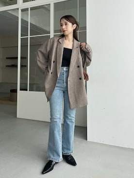 「アイテム（テーラードジャケット）」を使った、shioさん（レディース・156cm）の秋コーディネート