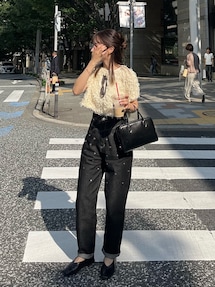 willfully ウィルフリー　ハートリベット　デニムパンツ　ブルー willfully】heart rivet&embroidery denim