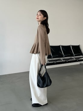 「アイテム（バレエシューズ）」を使った、shioさん（レディース・156cm）の秋コーディネート