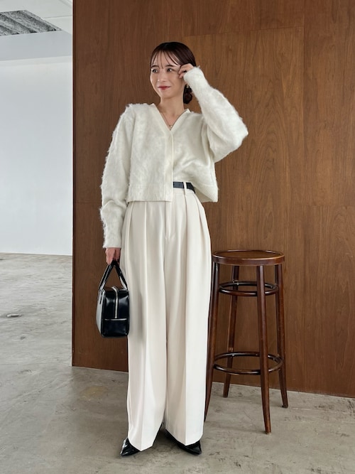 CAPRICIEUX LE&#39;MAGE - カプリシュレマージュ　フラッフィーショートカーディガン shio企画】フラッフィーショートカーディガン | CAPRICIEUX LE