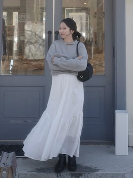 「アイテム（ハンドバッグ）」を使った、nanacoさん（レディース・156cm）の春コーディネート