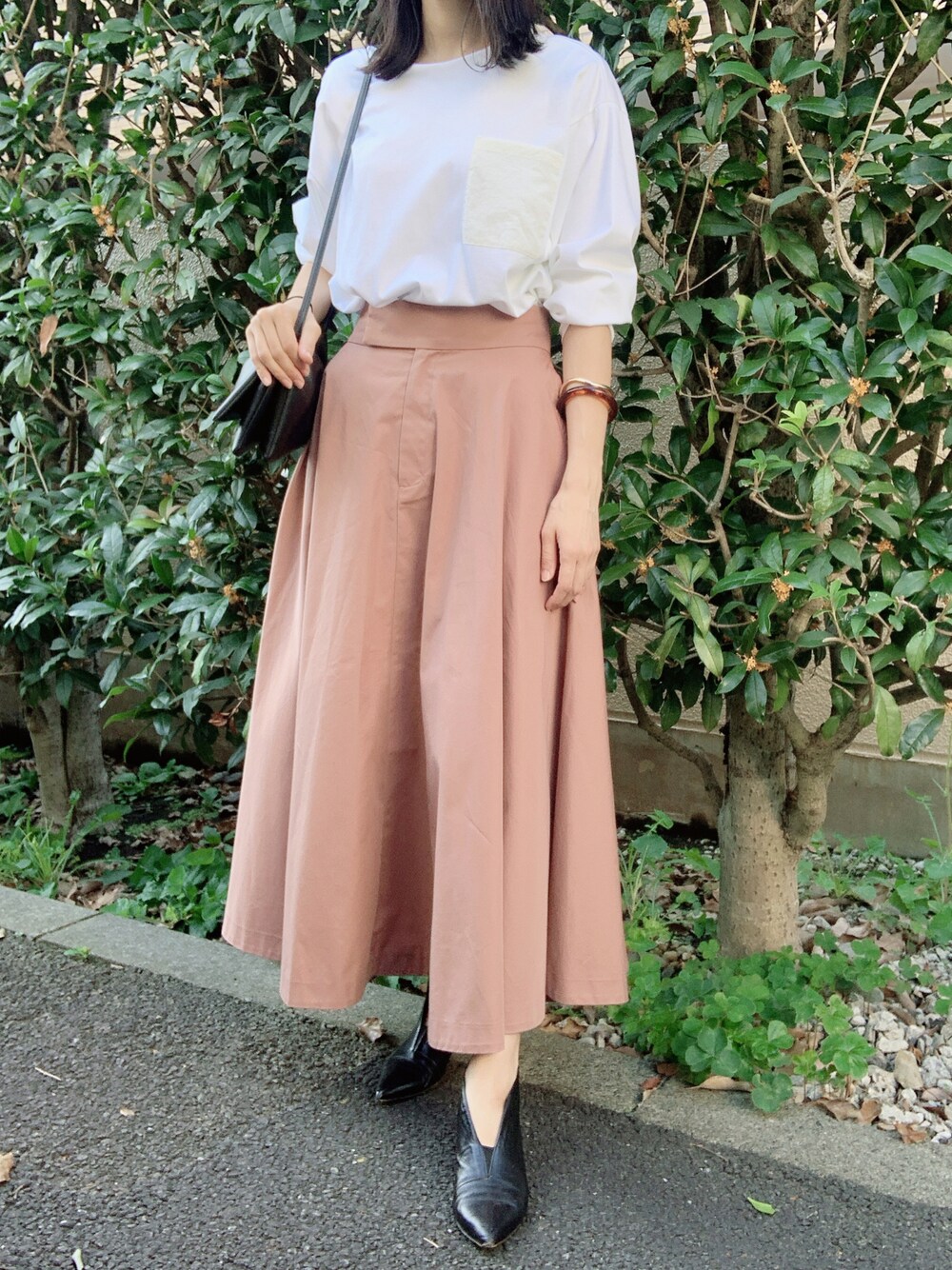 ロングスカート【CLANE】CHAMBRAY CIRCULAR SKIRT - ロングスカート