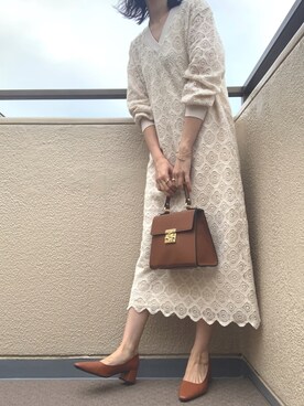 「SLOBE IENA（スローブイエナ）のアイテム（イヤリング）」を使った、nico＊さん（レディース・168cm）の春コーディネート