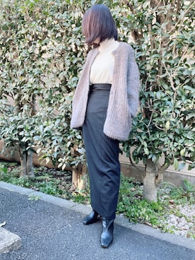 「CLANE（クラネ）のアイテム（エコバッグ/サブバッグ）」を使った、nico＊さん（レディース・168cm）の冬コーディネート