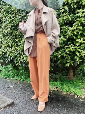 「CLANE（クラネ）のアイテム（トレンチコート）」を使った、nico＊さん（レディース・168cm）の春コーディネート