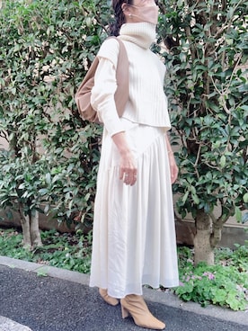 「CLANE（クラネ）のアイテム（ブーツ）」を使った、nico＊さん（レディース・168cm）の秋コーディネート