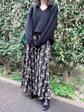 「CLANE（クラネ）のアイテム（エコバッグ/サブバッグ）」を使った、nico＊さん（レディース・168cm）の秋コーディネート