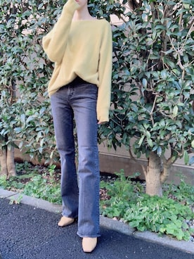 「CLANE（クラネ）のアイテム（ブーツ）」を使った、nico＊さん（レディース・168cm）の冬コーディネート