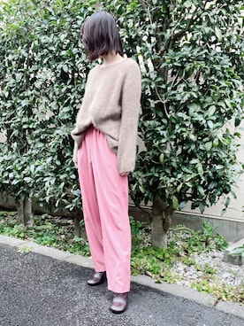「CLANE（クラネ）のアイテム（エコバッグ/サブバッグ）」を使った、nico＊さん（レディース・168cm）の冬コーディネート