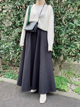 「CLANE（クラネ）のアイテム（エコバッグ/サブバッグ）」を使った、nico＊さん（レディース・168cm）の秋コーディネート