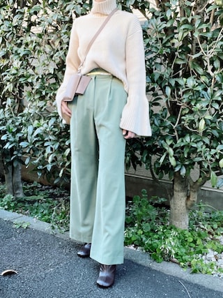 CLANE（クラネ）の「SEMI WIDE TUCK PANTS（スラックス）」 - WEAR