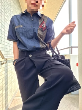 「Handmade（ハンドメイド）のアイテム」を使った、着物リメイクの変態さん（レディース・160cm）の夏コーディネート