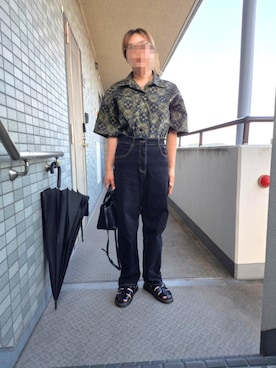 「BOTTEGA VENETA（ボッテガヴェネタ）のアイテム（バッグ）」を使った、着物リメイクの変態さん（レディース・160cm）の夏コーディネート