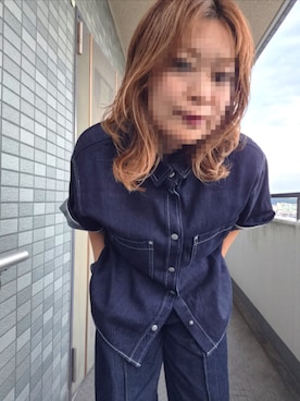 「H&M（エイチ・アンド・エム）のアイテム（デニムパンツ）」を使った、着物リメイクの変態さん（レディース・160cm）の秋コーディネート