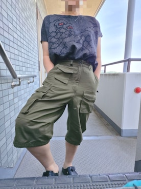 「Handmade（ハンドメイド）のアイテム（シャツ/ブラウス、ブラック系）」を使った、着物リメイクの変態さん（レディース・160cm）の春コーディネート