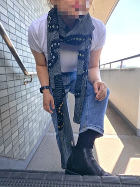 「Clarks（クラークス）のアイテム（ブーツ、ブラック系）」を使った、着物リメイクの変態さん（レディース・160cm）の春コーディネート