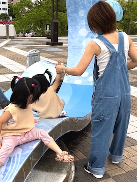 「WEGO（ウィゴー）のアイテム（サロペット/オーバーオール）」を使った、Nonさん（レディース・155cm）の夏コーディネート