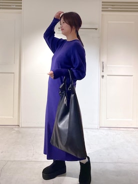 「アイテム（ワンピース/ドレス）」を使った、yulyulさん（レディース・159cm・30代）の秋コーディネート